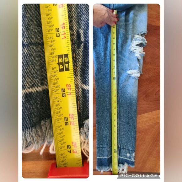 Abercrombie‎ & Fitch Anne High Rise Girlfriend Jean 27/4 Distressed Crop - Picture 11 of 12
